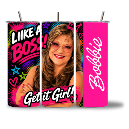 Custom Water Bottle Example - Bold Empowerment Design - Chatterbox Boutique