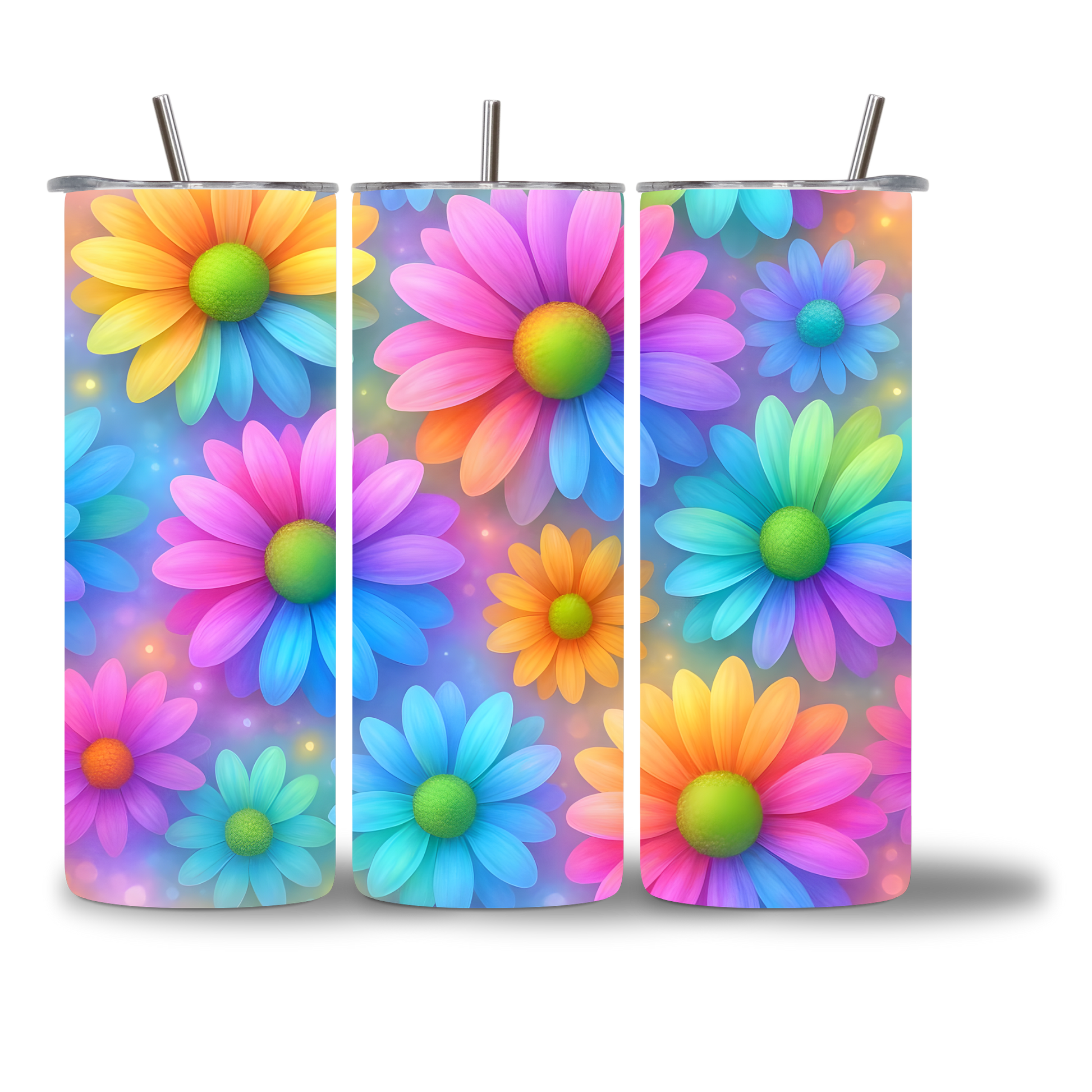 Bloomin' Bestie 20oz Tumbler - three angle views - Chatterbox Boutique 