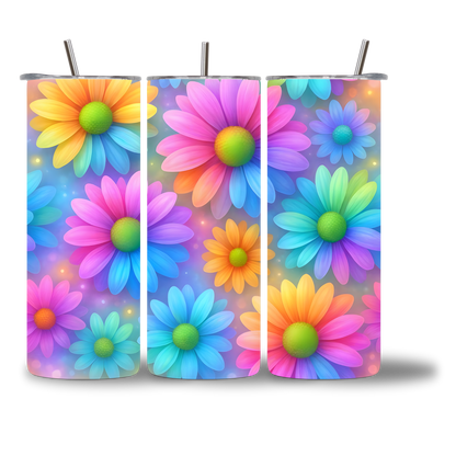 Bloomin' Bestie 20oz Tumbler - three angle views - Chatterbox Boutique 