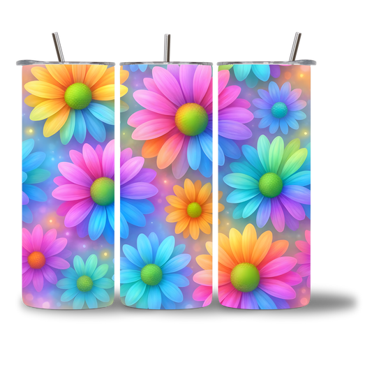 Bloomin' Bestie 20oz Tumbler - three angle views - Chatterbox Boutique 