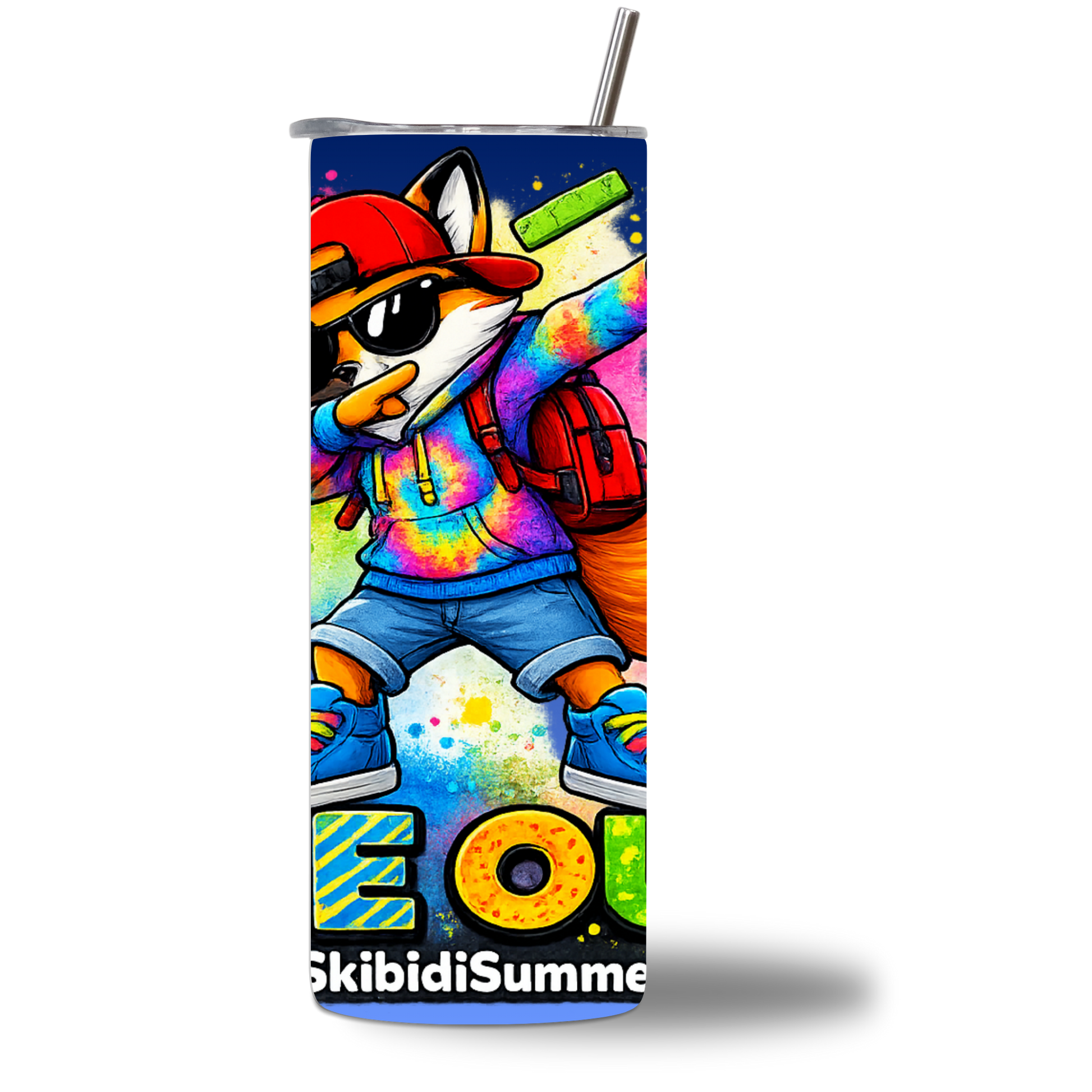 Foxie We Out 20oz Water Bottle - dabbing fox #skibidisummer - Chatterbox Boutique