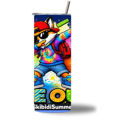 Foxie We Out 20oz Water Bottle - dabbing fox #skibidisummer - Chatterbox Boutique