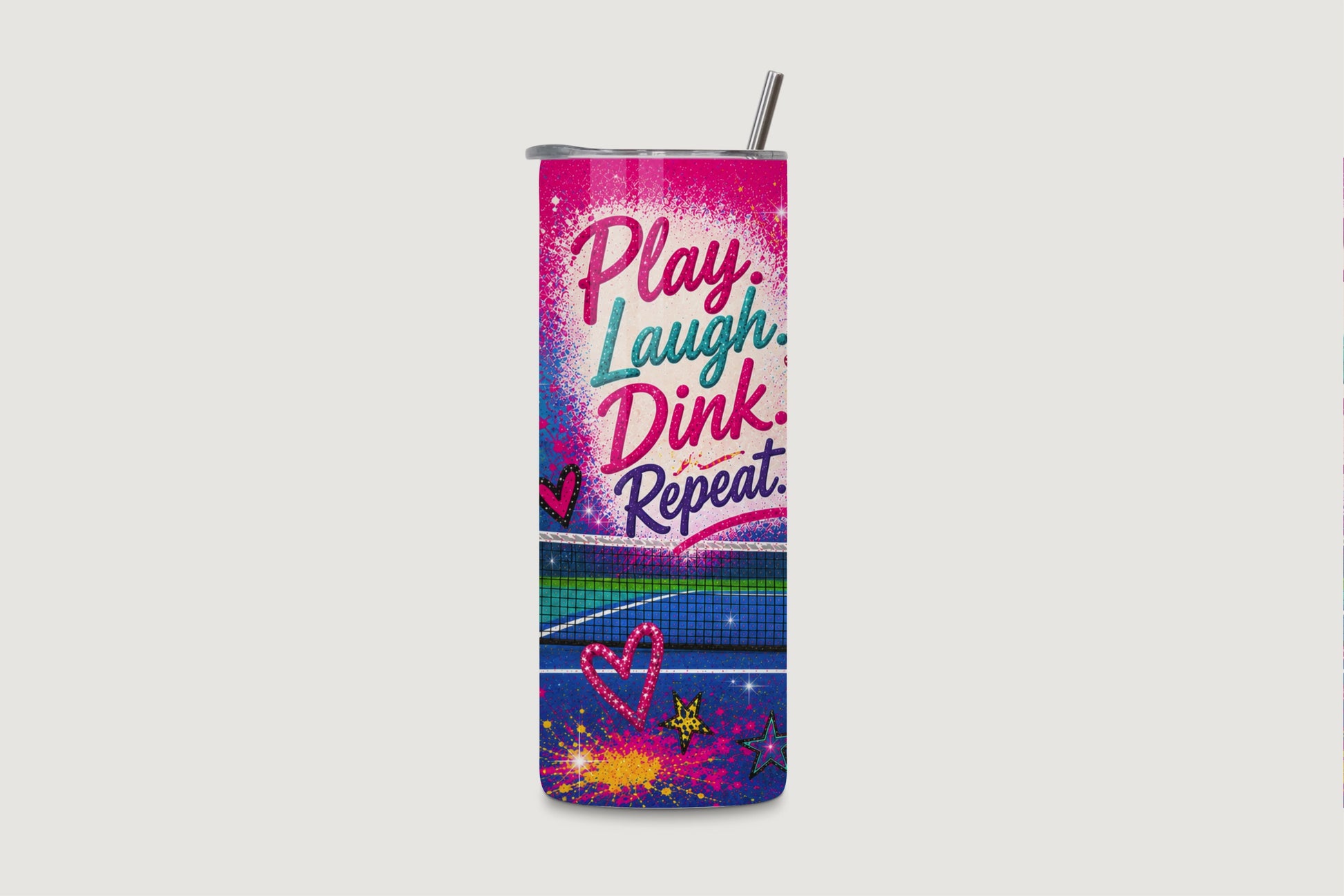 Dink Queen 20oz Water Bottle - rotating - Chatterbox Boutique