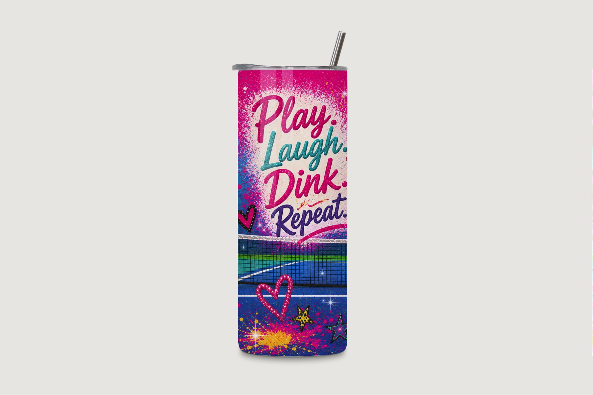 Dink Queen 20oz Water Bottle - rotating - Chatterbox Boutique