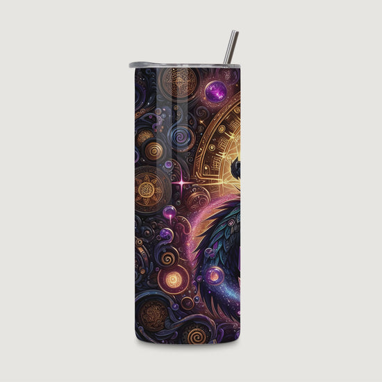 Black Crystal Dragon - The Mystic 20oz water bottle - rotating - Chatterbox Boutique