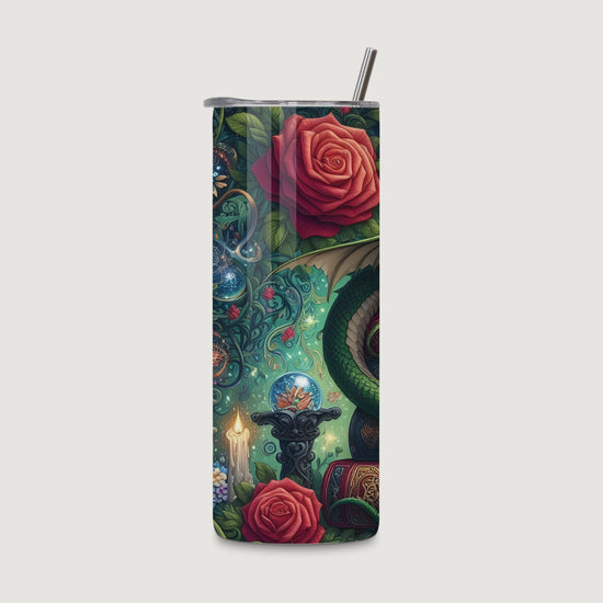 Green Dragon - The Reader water bottle 20oz - rotating - Chatterbox Boutique