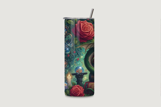 Green Dragon - The Reader water bottle 20oz - rotating - Chatterbox Boutique