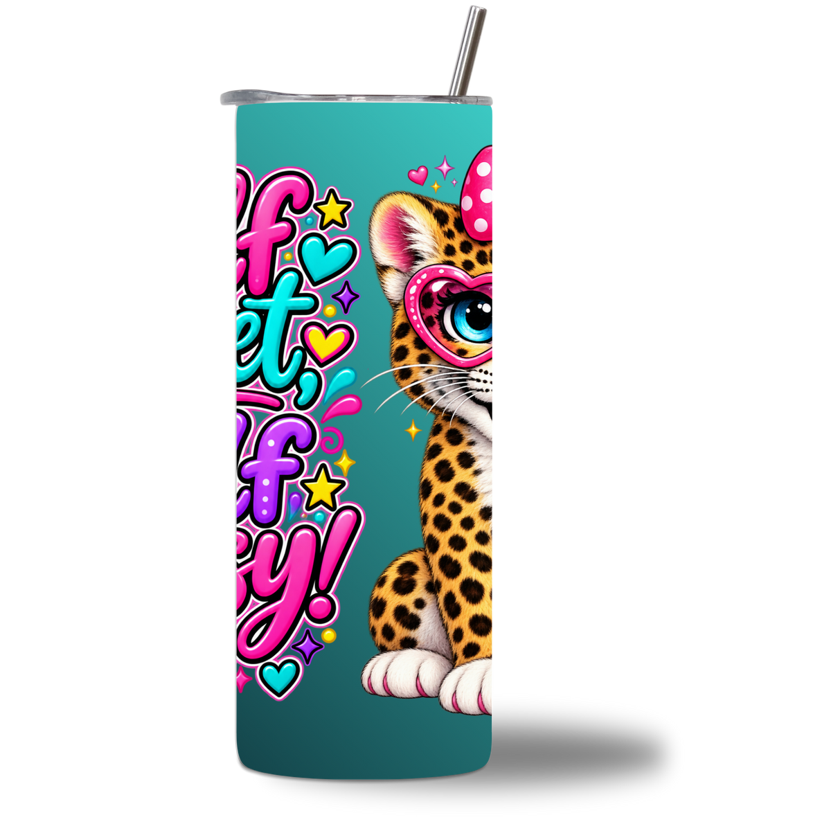 Lovie leopard cub water bottle rotating - Chatterbox Boutique