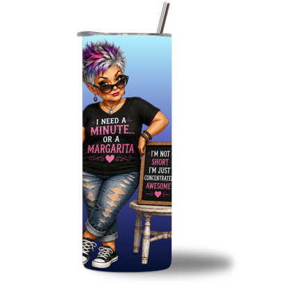 Seasoned & Snarky 20oz water bottle rotating video showing the "Concentrated Awesome" design on all sides.