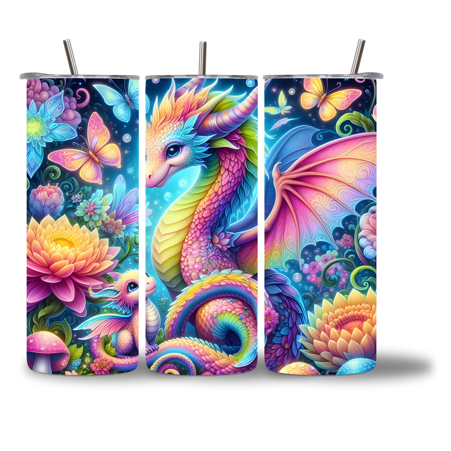rainbow-dragon-the-dreamer-tumbler-20oz-three-views-chatterbox-boutique