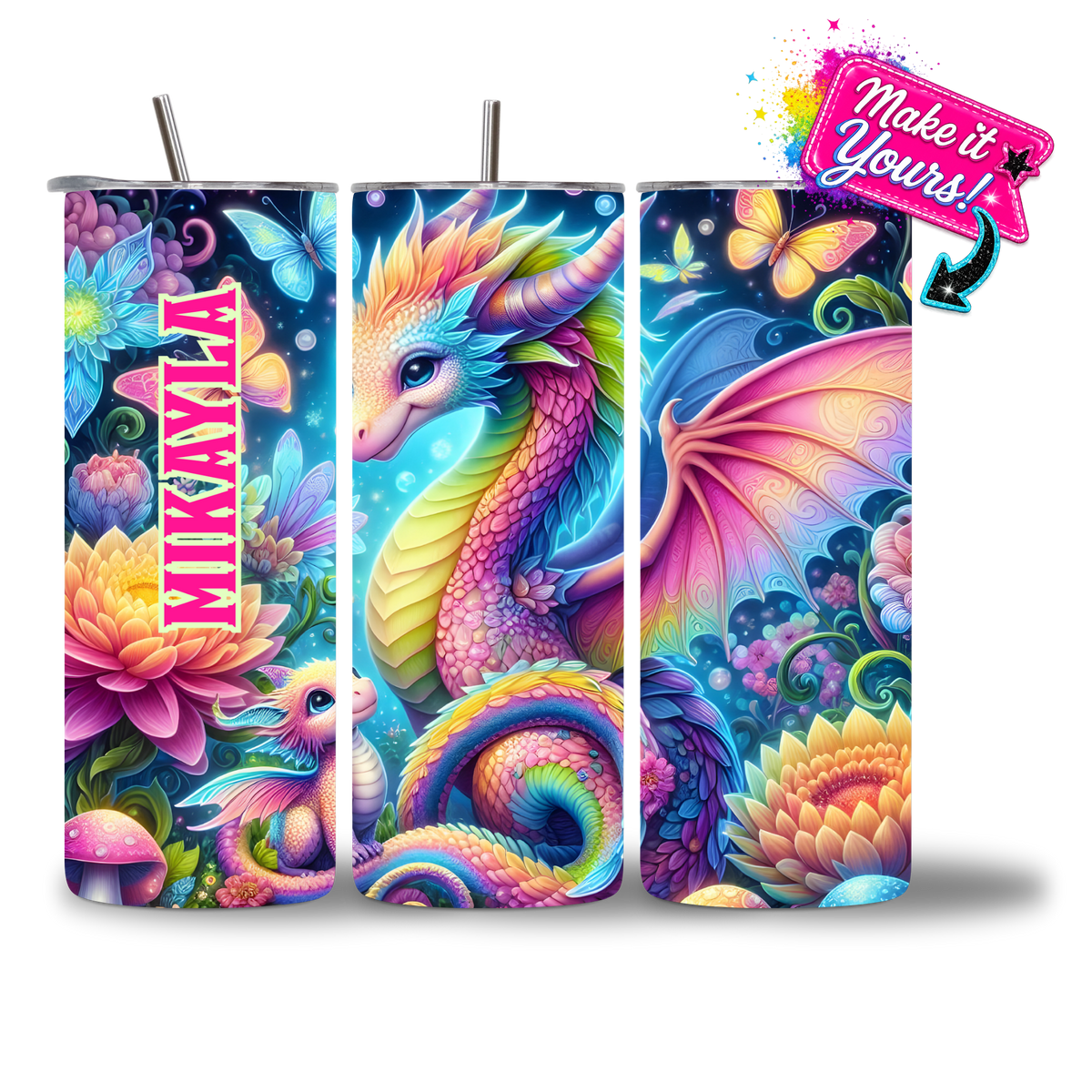 rainbow-dragon-the-dreamer-tumbler-20oz-three-views--personalized-chatterbox-boutique