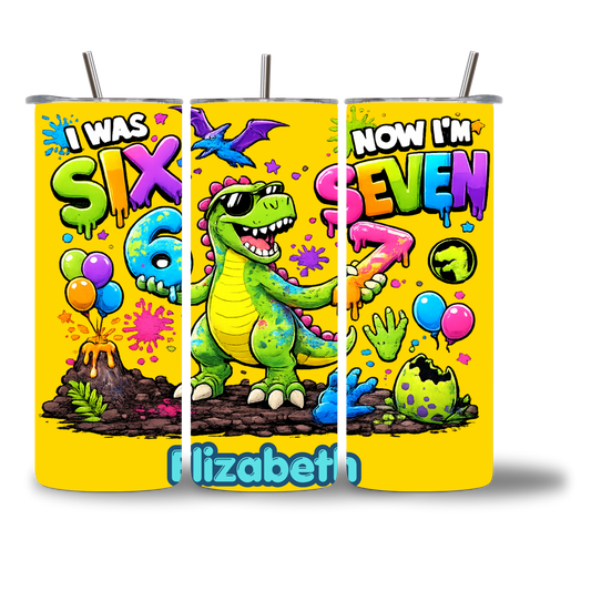 Rexie 6-7 20oz Water Bottle - fun kids birthday water bottle - Chatterbox Boutique