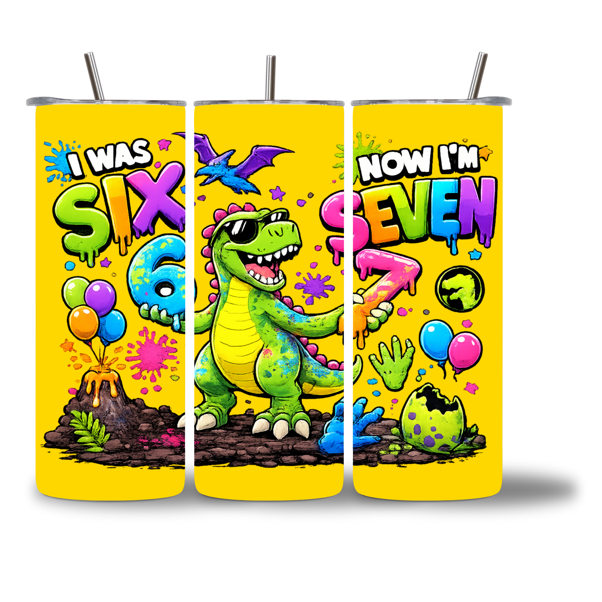 Rexie 6-7 20oz Water Bottle - fun kids birthday water bottle - Chatterbox Boutique