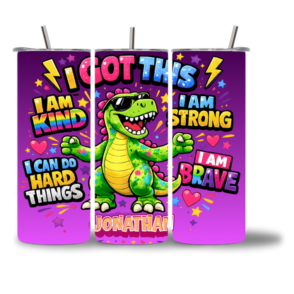 Rexie Positive Vibes 20oz Water Bottle - personalized black - Chatterbox Boutique