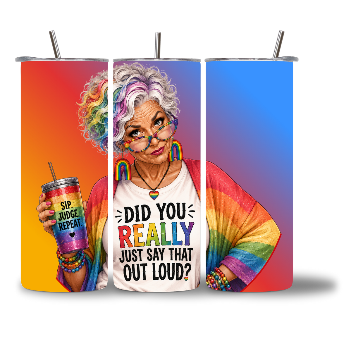 Did You Really Just Say That Out Loud? 20oz Water Bottle