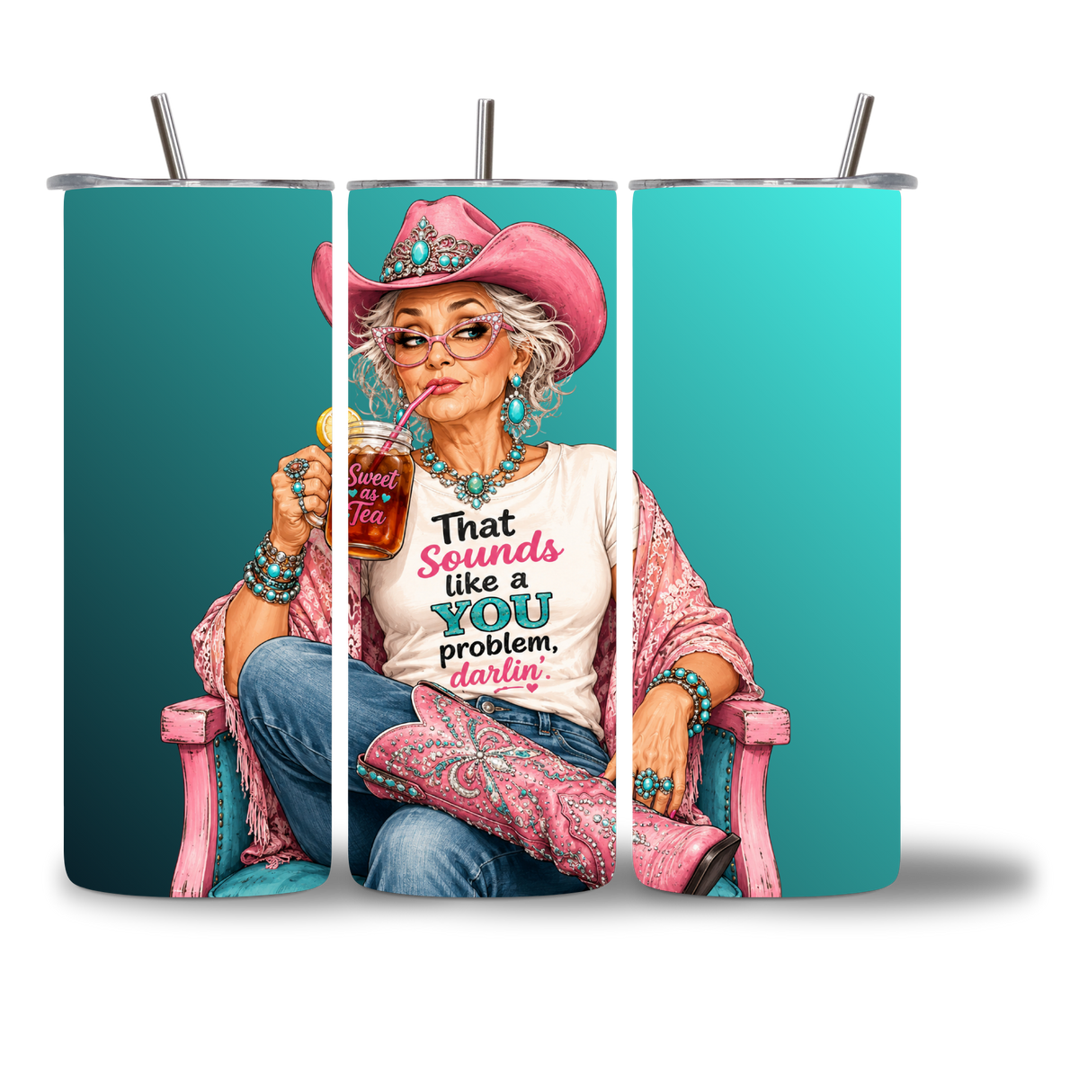 20oz water bottle featuring Southern Sass - "That Sounds Like a You Problem, Darlin'" 